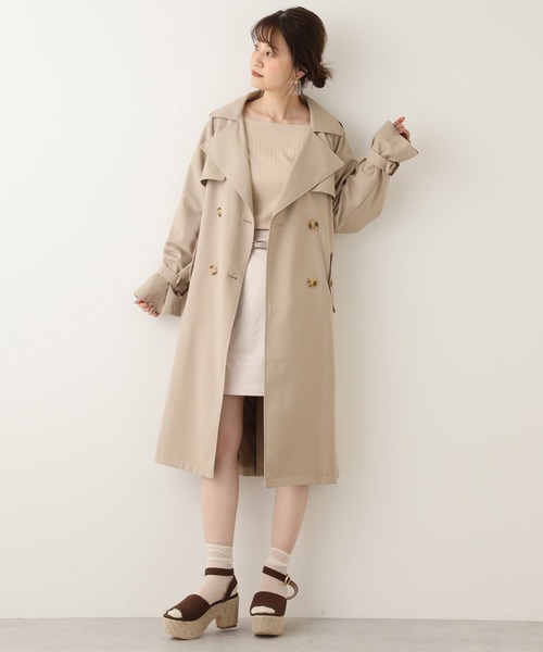 one after another NICE CLAUP（ワンアフターアナザーナイスクラップ）の「ビスチェ２枚セットリブトップス（アンサンブル・レディース・グレイッシュベージュ/サックスブルー/ベージュ/アイボリー・FREE）」の19枚目の写真