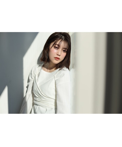 one after another NICE CLAUP（ワンアフターアナザーナイスクラップ）の「ビスチェ２枚セットリブトップス（アンサンブル・レディース・グレイッシュベージュ/サックスブルー/ベージュ/アイボリー・FREE）」の16枚目の写真