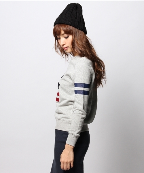 ROSE BUD(ローズバッド)の「LCTT-14226 STAR CHENILLE EMB L/S P/O(スウェット・レディース・ミックスグレー/ネイビー・ONE SIZE)」の3枚目の写真