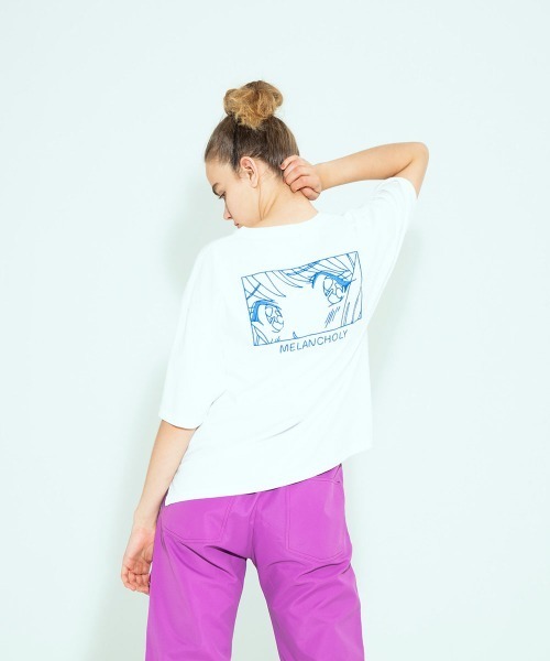 Candy Stripper（キャンディストリッパー）の「MELANCHOLY TEE（Tシャツ/カットソー・レディース・ブラック/ラベンダー/オフホワイト/ピンク・2）」の3枚目の写真