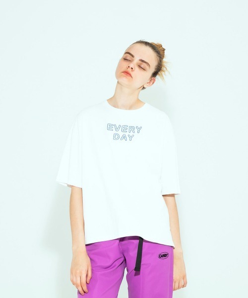 Candy Stripper（キャンディストリッパー）の「MELANCHOLY TEE（Tシャツ/カットソー・レディース・ブラック/ラベンダー/オフホワイト/ピンク・2）」の12枚目の写真