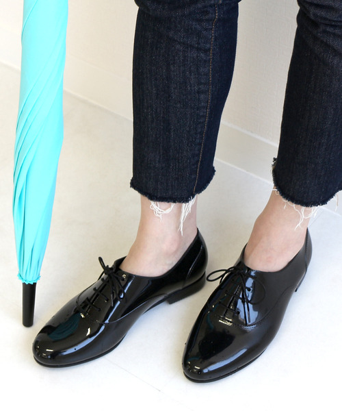 AmiAmi（アミアミ）の「レースアップレインシューズ（レインシューズ・レディース・ブラック/ダークブラウン・L/LL/M/S）」の11枚目の写真