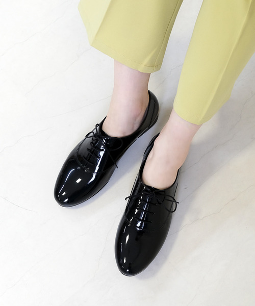 AmiAmi（アミアミ）の「レースアップレインシューズ（レインシューズ・レディース・ブラック/ダークブラウン・L/LL/M/S）」の21枚目の写真