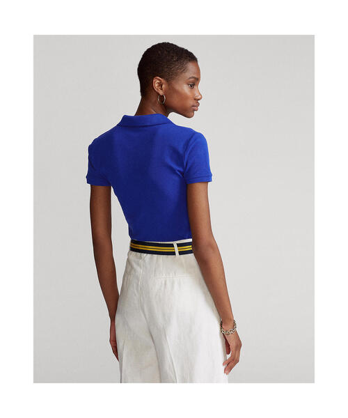 POLO RALPH LAUREN(ポロ ラルフ ローレン)の「スリム フィット ストレッチ ポロシャツ(ポロシャツ・レディース・ブルー・X-SMALL/SMALL/MEDIUM/X-LARGE/LARGE)」の7枚目の写真