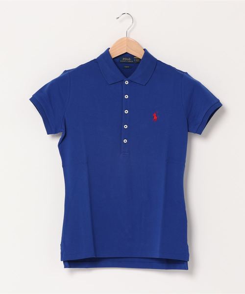 POLO RALPH LAUREN(ポロ ラルフ ローレン)の「スリム フィット ストレッチ ポロシャツ(ポロシャツ・レディース・ブルー・X-SMALL/SMALL/MEDIUM/X-LARGE/LARGE)」の6枚目の写真