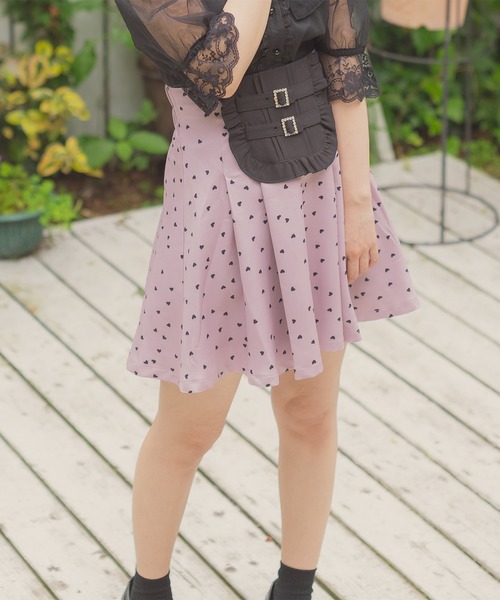 ROJITA（ロジータ）の「スクエアー切替ハートプリントSK（スカート・レディース・ブラック/ピンク・FREE）」の14枚目の写真