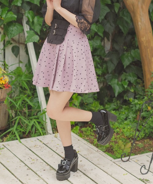 ROJITA（ロジータ）の「スクエアー切替ハートプリントSK（スカート・レディース・ブラック/ピンク・FREE）」の15枚目の写真