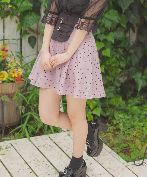ROJITA（ロジータ）の「スクエアー切替ハートプリントSK（スカート・レディース・ブラック/ピンク・FREE）」の17枚目の写真