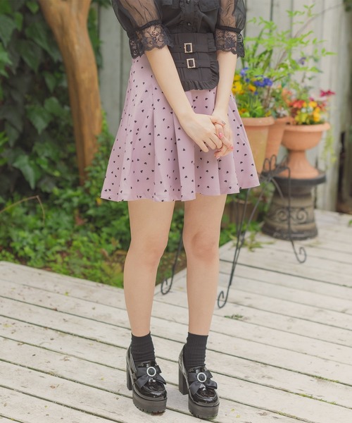 ROJITA（ロジータ）の「スクエアー切替ハートプリントSK（スカート・レディース・ブラック/ピンク・FREE）」の19枚目の写真