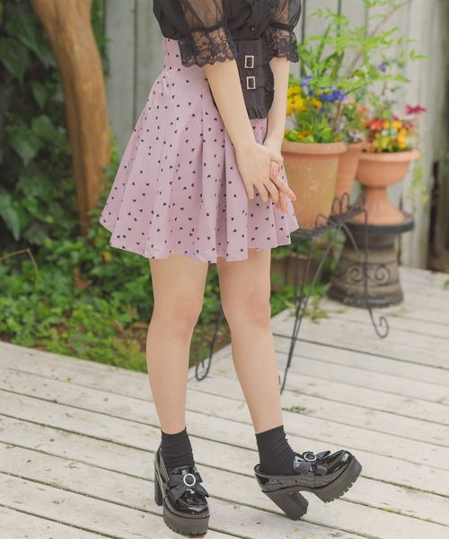 ROJITA（ロジータ）の「スクエアー切替ハートプリントSK（スカート・レディース・ブラック/ピンク・FREE）」の20枚目の写真