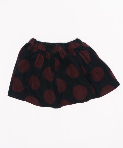 COMECHATTO&CLOSET（カムチャットアンドクロゼット）の「ドットフレアギャザースカート（スカート・キッズ・ブラック/ネイビー・90）」の2枚目の写真