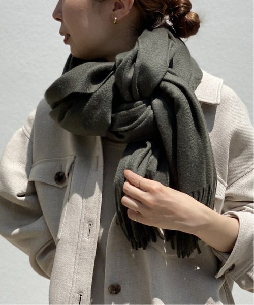 カシミヤ100 NOBLE ORIGINALカシミヤストール グレー M10967