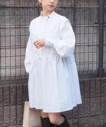 [新色登場]ヒヨクバンドカラーシャツチュニック