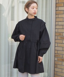 tiptop | 2021SS ヒヨクバンドカラーシャツチュニック(シャツ/ブラウス)