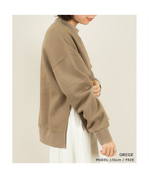 RANDA(ランダ)の「裏起毛プルオーバー(Tシャツ/カットソー・レディース・ベージュ/ブルー/アイボリー/グレイッシュベージュ・FREE)」の2枚目の写真