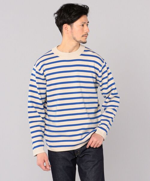 SHIPS（シップス）の「SHIPS:【抗菌・洗える】ミラノリブ モックネック ニット プルオーバー（ニット/セーター・メンズ・ベージュ/ブルー/オフホワイト/ライトグリーン/ネイビー・X-LARGE/LARGE/MEDIUM/SMALL）」の2枚目の写真