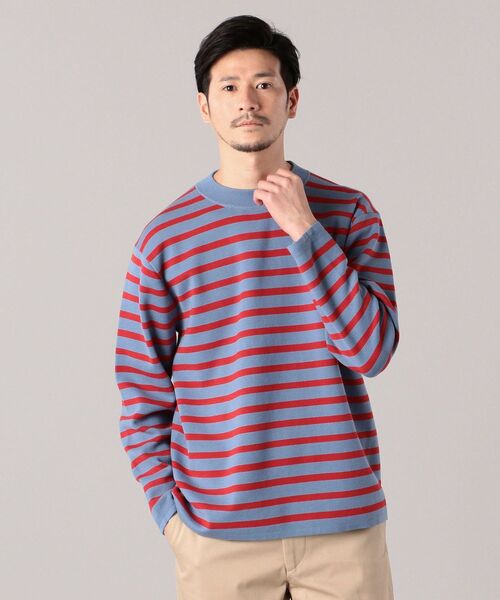 SHIPS（シップス）の「SHIPS:【抗菌・洗える】ミラノリブ モックネック ニット プルオーバー（ニット/セーター・メンズ・ベージュ/ブルー/オフホワイト/ライトグリーン/ネイビー・X-LARGE/LARGE/MEDIUM/SMALL）」の5枚目の写真