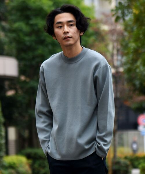 SHIPS（シップス）の「SHIPS:【抗菌・洗える】ミラノリブ モックネック ニット プルオーバー（ニット/セーター・メンズ・ベージュ/ブルー/オフホワイト/ライトグリーン/ネイビー・X-LARGE/LARGE/MEDIUM/SMALL）」の3枚目の写真