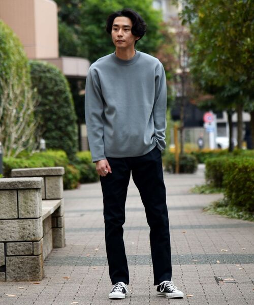 SHIPS（シップス）の「SHIPS:【抗菌・洗える】ミラノリブ モックネック ニット プルオーバー（ニット/セーター・メンズ・ベージュ/ブルー/オフホワイト/ライトグリーン/ネイビー・X-LARGE/LARGE/MEDIUM/SMALL）」の9枚目の写真