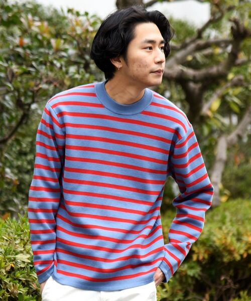 SHIPS（シップス）の「SHIPS:【抗菌・洗える】ミラノリブ モックネック ニット プルオーバー（ニット/セーター・メンズ・ベージュ/ブルー/オフホワイト/ライトグリーン/ネイビー・X-LARGE/LARGE/MEDIUM/SMALL）」の11枚目の写真