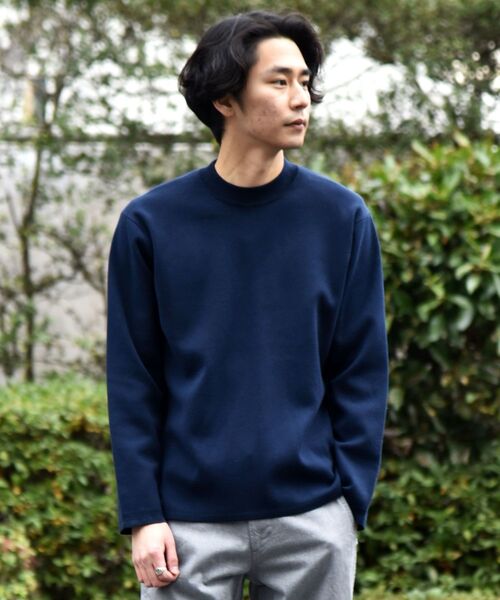 セール】SHIPS:【抗菌・洗える】ミラノリブ モックネック ニット プル