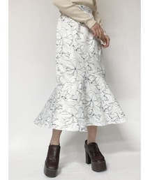 one way | ラインフラワーマーメイドスカート(スカート)