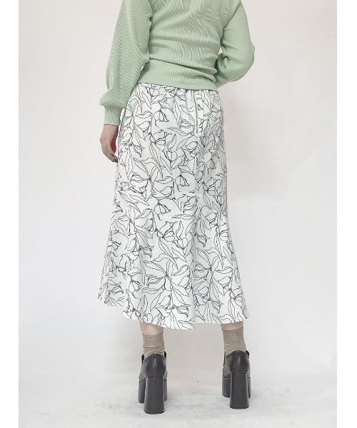 one way（ワンウェイ）の「【oneway】ラインフラワーマーメイドスカート（スカート・レディース・ホワイト/ブラック・FREE）」の5枚目の写真