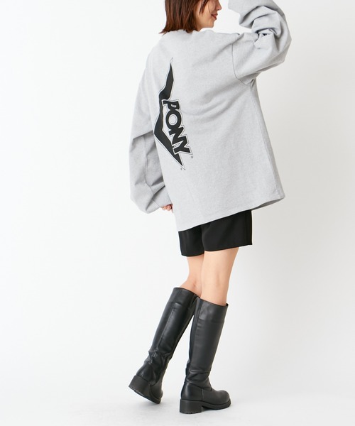 Chico（チコ）の「PONYバックロゴスウェット（スウェット・レディース・グレー/アイボリー・FREE）」の2枚目の写真