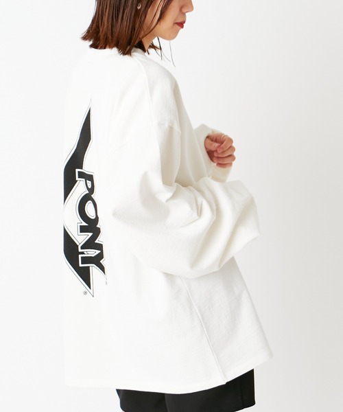 Chico（チコ）の「PONYバックロゴスウェット（スウェット・レディース・グレー/アイボリー・FREE）」の3枚目の写真