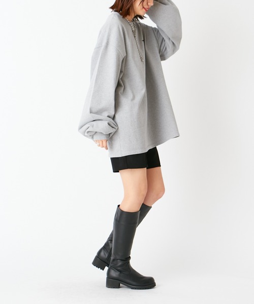 Chico（チコ）の「PONYバックロゴスウェット（スウェット・レディース・グレー/アイボリー・FREE）」の7枚目の写真