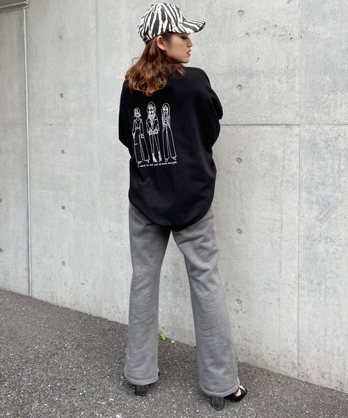 SPIRALGIRL(スパイラルガール)の「ブリーチスウェットワイドパンツ(スウェットパンツ・レディース・ブラック/ベージュ/オフホワイト・FREE)」の20枚目の写真