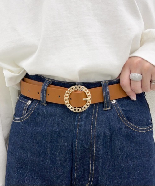 apres jour（アプレジュール）の「【apres jour×ARIAZ】サークルバックルベルト（ベルト・レディース・ブラック/ダークブラウン/キャメル・FREE）」の3枚目の写真