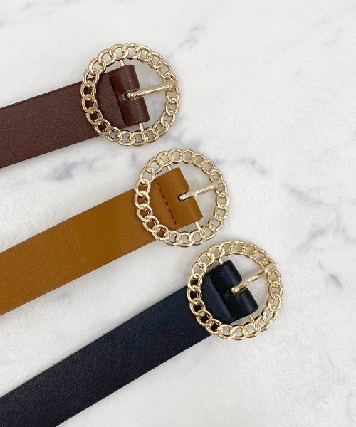 apres jour（アプレジュール）の「【apres jour×ARIAZ】サークルバックルベルト（ベルト・レディース・ブラック/ダークブラウン/キャメル・FREE）」の6枚目の写真