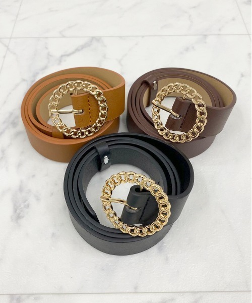 apres jour（アプレジュール）の「【apres jour×ARIAZ】サークルバックルベルト（ベルト・レディース・ブラック/ダークブラウン/キャメル・FREE）」の5枚目の写真