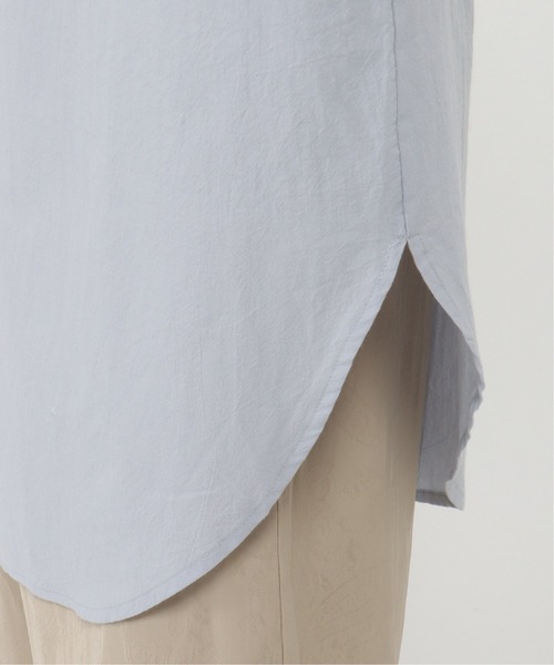 LBC(エルビーシー)の「フライフロントバンドカラーシャツワンピース(ワンピース・レディース・ブルー/ホワイト/ダークオリーブ・L/M)」の10枚目の写真