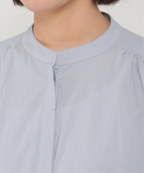 LBC(エルビーシー)の「フライフロントバンドカラーシャツワンピース(ワンピース・レディース・ブルー/ホワイト/ダークオリーブ・L/M)」の11枚目の写真