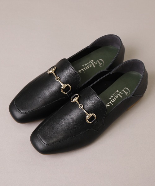 artemis by DIANA(アルテミスバイダイアナ)の「スクエアトゥビット付きレザーバブーシュ(ローファー・レディース・ブラック/ホワイト/ブラウン・22.0cm/22.5cm/23.0cm/23.5cm/24.0cm/24.5cm/25.0cm)」の5枚目の写真