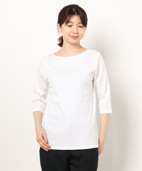 KOBE LETTUCE(コウベレタス)の「前後2WayシルケットシンプルカットソーTシャツ(Tシャツ/カットソー・レディース・ブラック/イエロー/グリーン系その他/ホワイト・S/M)」の21枚目の写真