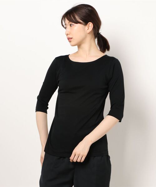 KOBE LETTUCE(コウベレタス)の「前後2WayシルケットシンプルカットソーTシャツ(Tシャツ/カットソー・レディース・ブラック/イエロー/グリーン系その他/ホワイト・S/M)」の20枚目の写真