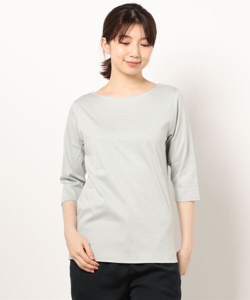 KOBE LETTUCE(コウベレタス)の「前後2WayシルケットシンプルカットソーTシャツ(Tシャツ/カットソー・レディース・ブラック/イエロー/グリーン系その他/ホワイト・S/M)」の22枚目の写真