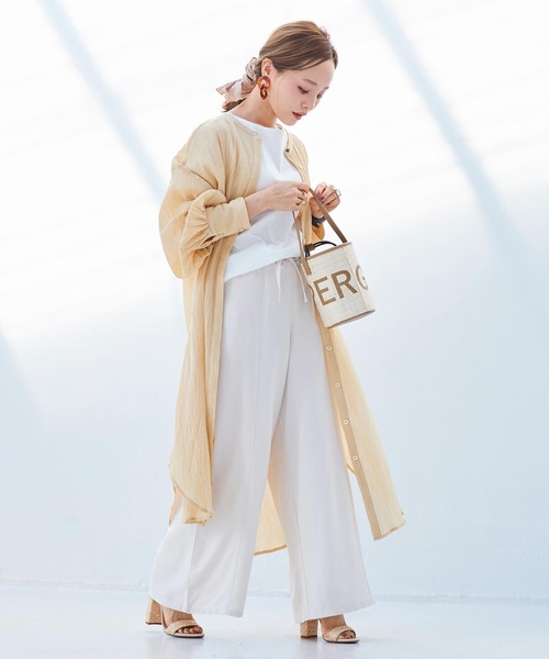 KOBE LETTUCE(コウベレタス)の「前後2WayシルケットシンプルカットソーTシャツ(Tシャツ/カットソー・レディース・ブラック/イエロー/グリーン系その他/ホワイト・S/M)」の10枚目の写真