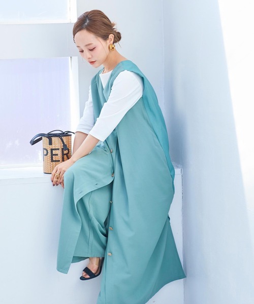 KOBE LETTUCE(コウベレタス)の「前後2WayシルケットシンプルカットソーTシャツ(Tシャツ/カットソー・レディース・ブラック/イエロー/グリーン系その他/ホワイト・S/M)」の11枚目の写真