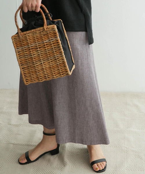 URBAN RESEARCH DOORS（アーバンリサーチドアーズ）の「コットンリネンフレアスカート（スカート・レディース・グレー系その他/チャコールグレー・ONE）」の5枚目の写真