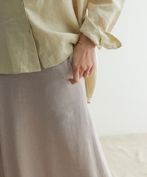 URBAN RESEARCH DOORS（アーバンリサーチドアーズ）の「コットンリネンフレアスカート（スカート・レディース・グレー系その他/チャコールグレー・ONE）」の14枚目の写真