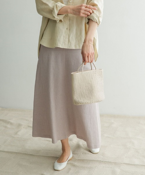 URBAN RESEARCH DOORS（アーバンリサーチドアーズ）の「コットンリネンフレアスカート（スカート・レディース・グレー系その他/チャコールグレー・ONE）」の19枚目の写真