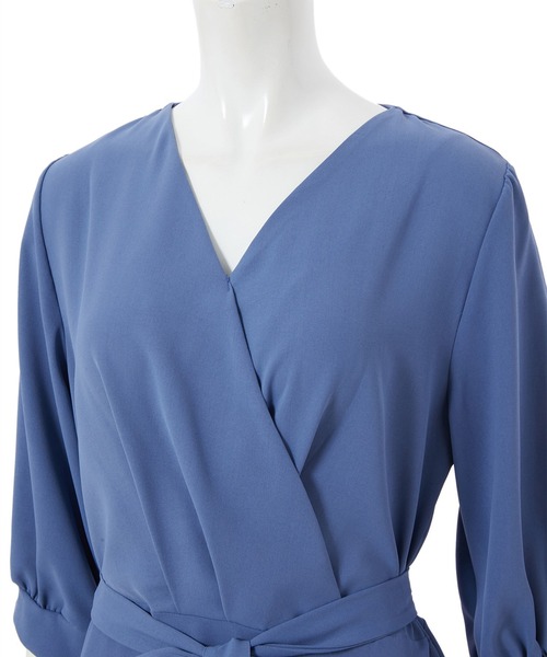 fifth（フィフス）の「ウエストリボン付きカシュクールワンピース（ワンピース・レディース・ブルー/ブラック・MEDIUM）」の11枚目の写真