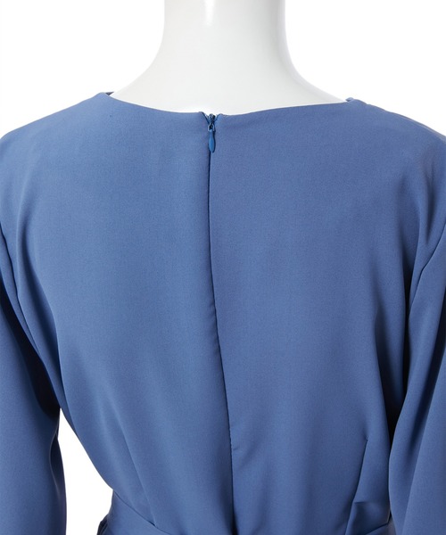 fifth（フィフス）の「ウエストリボン付きカシュクールワンピース（ワンピース・レディース・ブルー/ブラック・MEDIUM）」の7枚目の写真