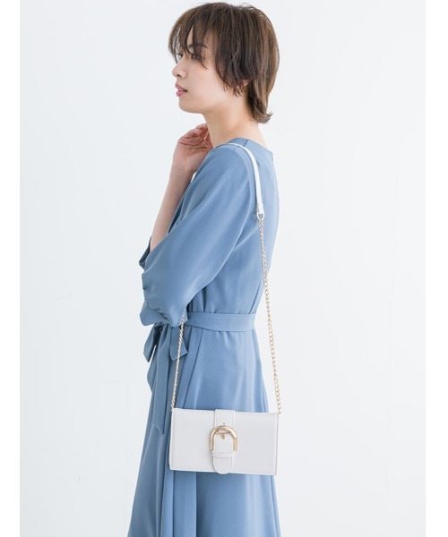 fifth（フィフス）の「ウエストリボン付きカシュクールワンピース（ワンピース・レディース・ブルー/ブラック・MEDIUM）」の14枚目の写真