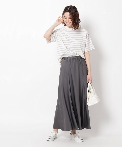 THE SHOP TK （ザ ショップ ティーケー ）の「◆【CYCLO】リサイクルコットン半袖プルオーバー（Tシャツ/カットソー・レディース・グレー系2/ブルー/オフホワイト/ネイビー系2・13/12）」の6枚目の写真