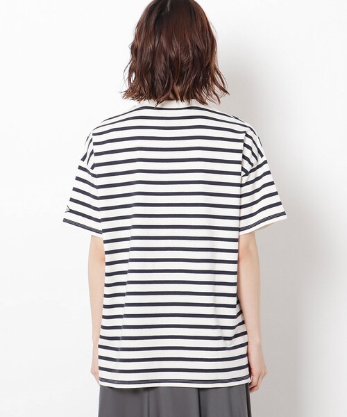 THE SHOP TK （ザ ショップ ティーケー ）の「◆【CYCLO】リサイクルコットン半袖プルオーバー（Tシャツ/カットソー・レディース・グレー系2/ブルー/オフホワイト/ネイビー系2・13/12）」の9枚目の写真